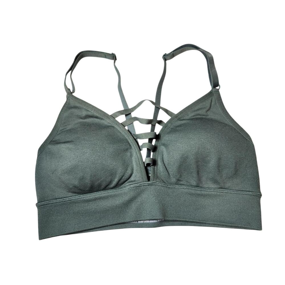 Victoria's Secret Olive Green Strappy Light Weight Sports Bra Small